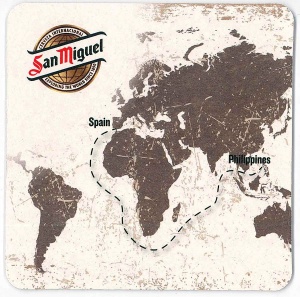 San Miguel Branded Cardboard Pub Beer Mats